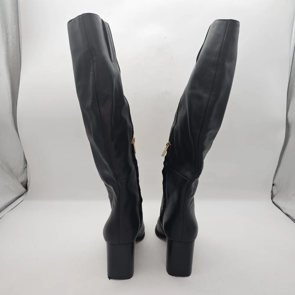Vince Camuto Lumina Pointed Toe Knee High Boots Black Leather Size 9 - Picture 7 of 11